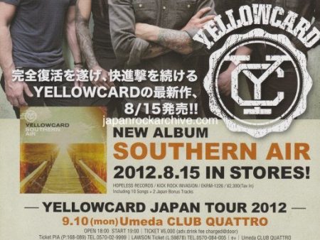 Yellowcard 2012 09 Southern Air Japan album   tour promo ad Supply