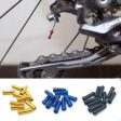 10 pcs lot MTB Mountain Road bike cycling bicycle aluminum brake cable tips crimps bicycle derailleur shift cable end caps Cheap