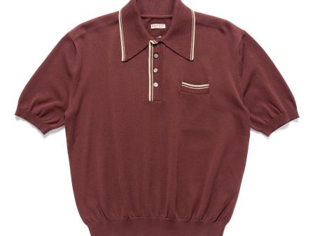 14G Knit CAROL Polo Burgundy Online now