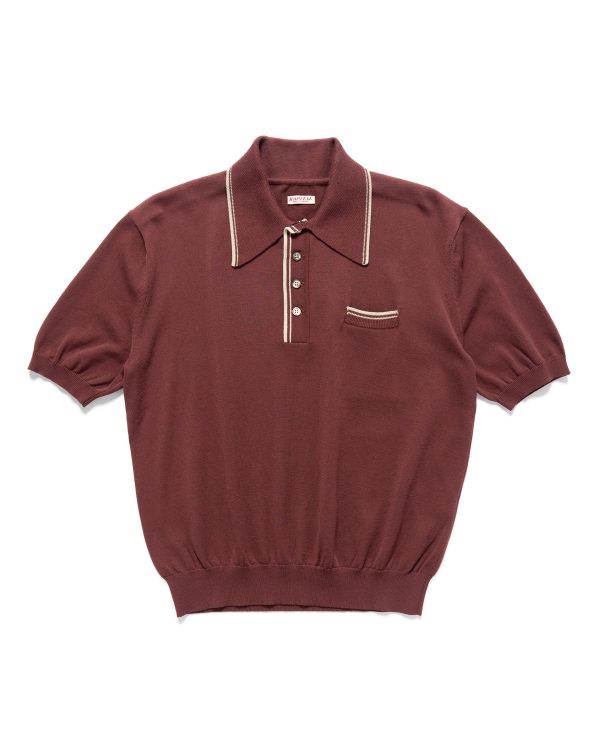 14G Knit CAROL Polo Burgundy Online now