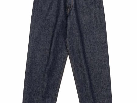 Hard Twist Denim Wide Pants Indigo Fashion