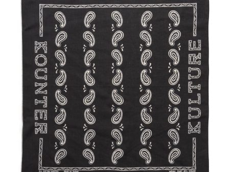 Fastcolor Selvedge Bandanna (KOUNTER KULTURE PECOS Paisley) Black Cheap