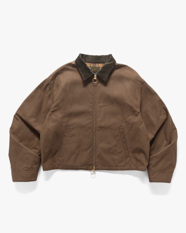 Weather Cotton Oil Coating Drizzler JKT Khaki Online Sale