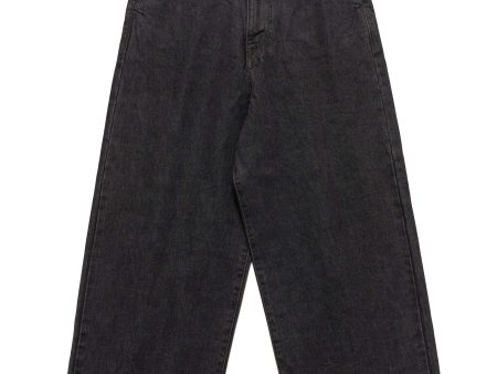 14oz BLK Denim PORT Baggy Pants BLKxECR Cheap